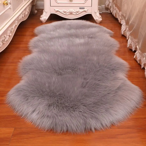 Navak Carpet Washable Imitation Wool Floor Protection Fluffy Shaggy Non Slip Sheepskin Rug Soft Rugs Bedroom Mats Faux Fur