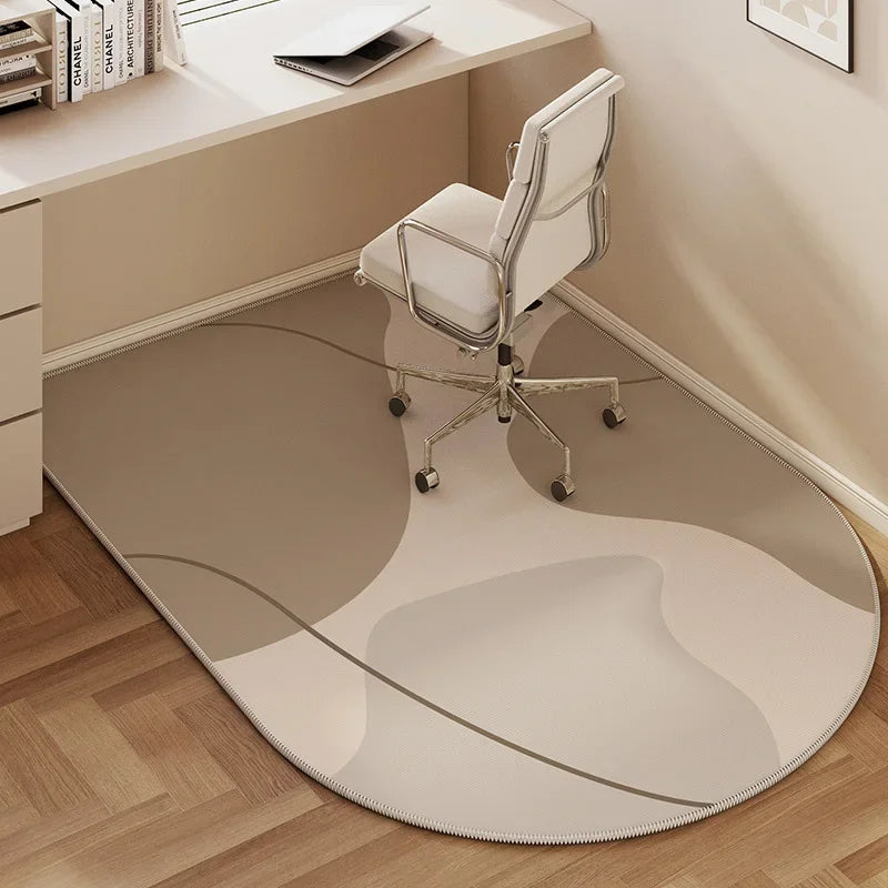 Navak Carpet Computer Chair Floor Mat Half Circle Carpet Swivel Pulley Chairs Anti-scratch Foot Mats Bedroom Study Desk Non-Slip Rug