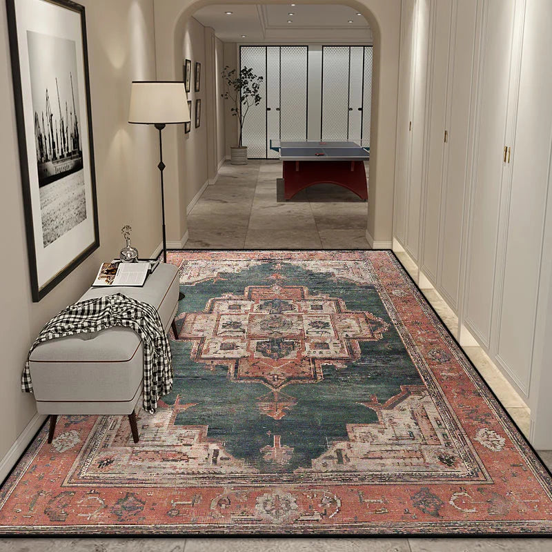 Navak Carpet Persian Style Big Size Non-slip Carpet Living Room Easy Clean Entrance Door Mat Soft Foldable Lounge Area Rug Machine Washable