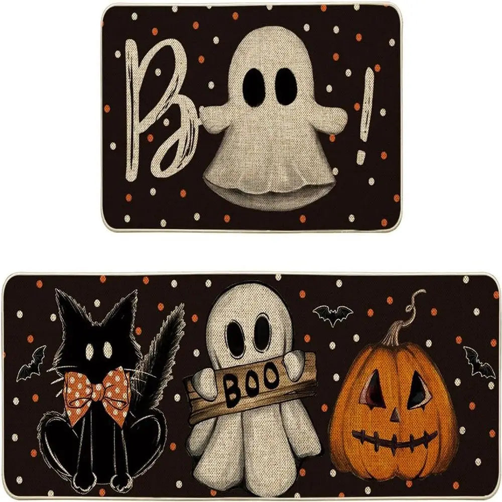 Navak Carpet Exclusive Picks Halloween Ghost Rug Kitchen Stain-Resistant Water-And Oil-Repelling Bathroom Anti-Slip Floor Mat Home Decoration