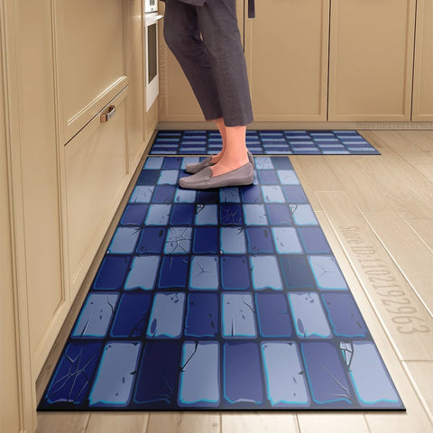 Navak Carpet Kitchen Mat Absorbent Printed Kitchen Rugs Non-slip Area Mat Hallway Long Carpets for Living Room Bedroom Entrance Doormat Bath