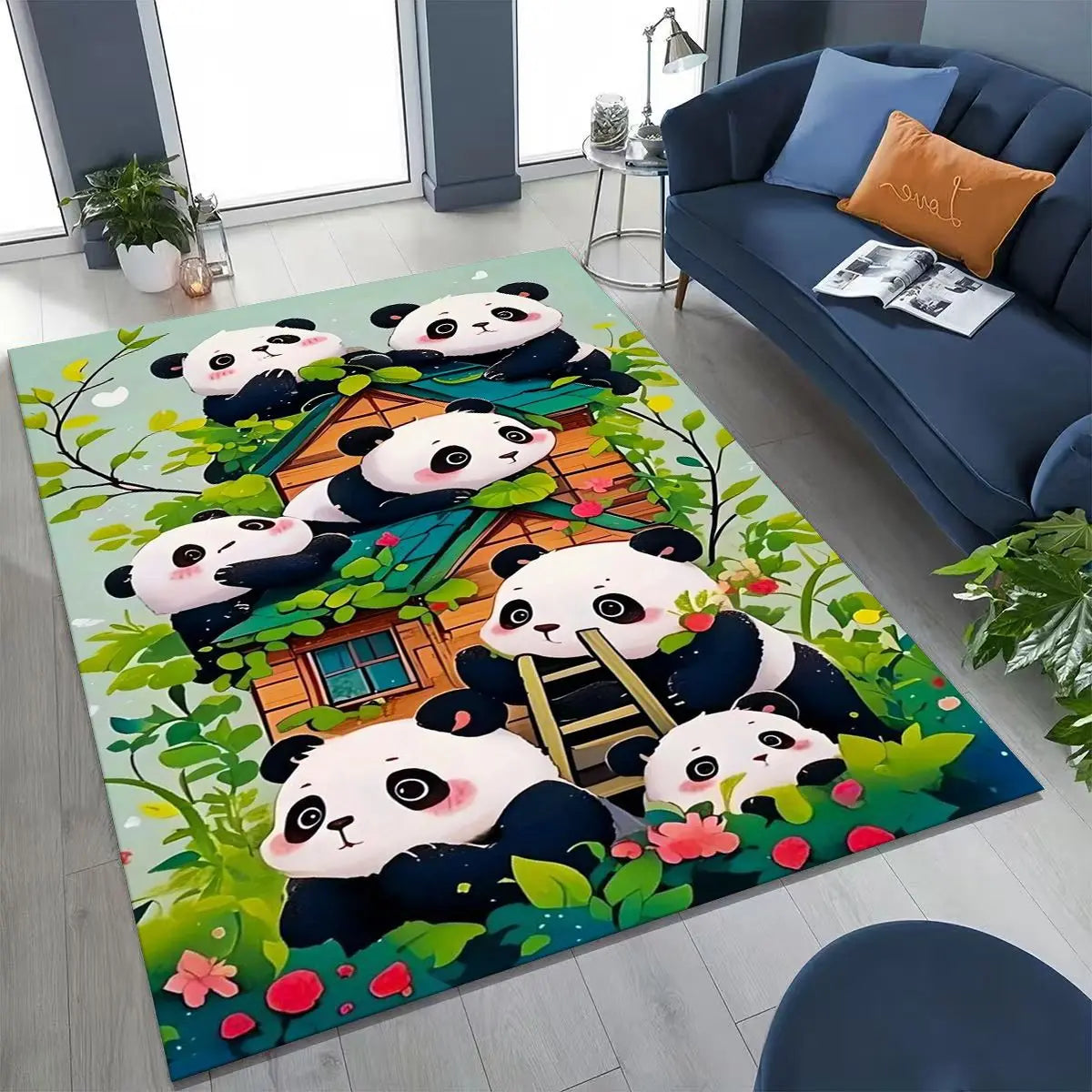 Navak Carpet 27 Style Dream Panda Cute Cartoon Art Rug for Bedroom Living Room Sofa Home Doormat Decor,Large Kid Play Non-slip Floor Mat Gift