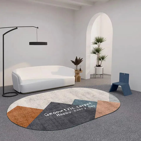 Navak Carpet Creative Oval Carpet Living Room Decoration Carpets High Quality Rugs for Bedroom Home Decor Mat Lounge Rug Non-slip Porch Mats
