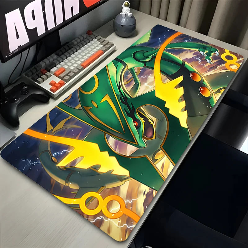 Navak Carpet Green Dragon Clouds Mouse Pad XXL PC Japan Anime R-rayquaza Mousepad Laptop P-pokemons Gamer Cabinet Keyboard Rug Cool Desk Mat