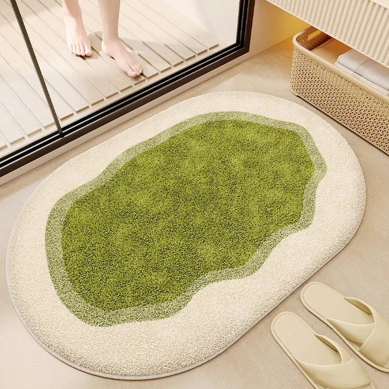 Navak Carpet Flower Shaped Cute Bathroom Mats Carpets Microfiber Tufted Mat Cute Luxury Fluffy Thick Rugs High Low Plush Irregular Carpets