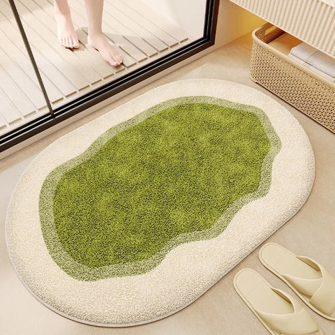 Navak Carpet Flower Shaped Cute Bathroom Mats Carpets Microfiber Tufted Mat Cute Luxury Fluffy Thick Rugs High Low Plush Irregular Carpets