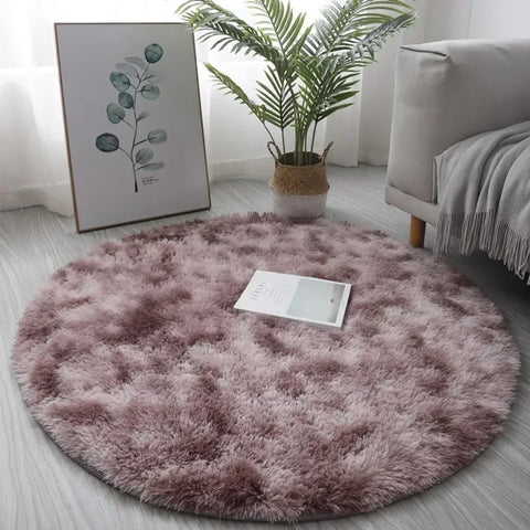 Navak Carpet 40/60CM Circle Round Shaggy Rug Soft Non-slip Area Rugs Living Room Bedroom Carpet Floor Mat For Girl Home Decoration