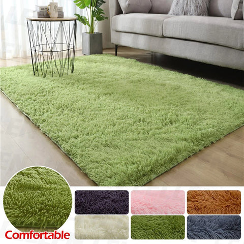 Navak Carpet Exclusive Picks Solid Color Plush Carpet Children's Bedroom Soft Fluffy Mat Living Room Baby Room Nursery Playroom Decorated Area Carpet