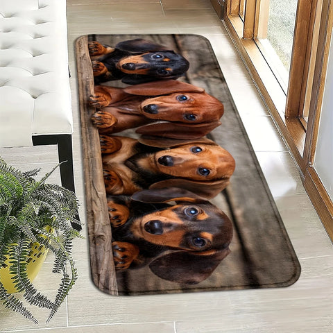 Navak Carpet Dachshund Dog Kitchen Mat Decor Anti-slip Corridor Balcony Laundry Room Rugs Bathroom Anti-slip Foot Mat Bedroom Floor Mat Decor