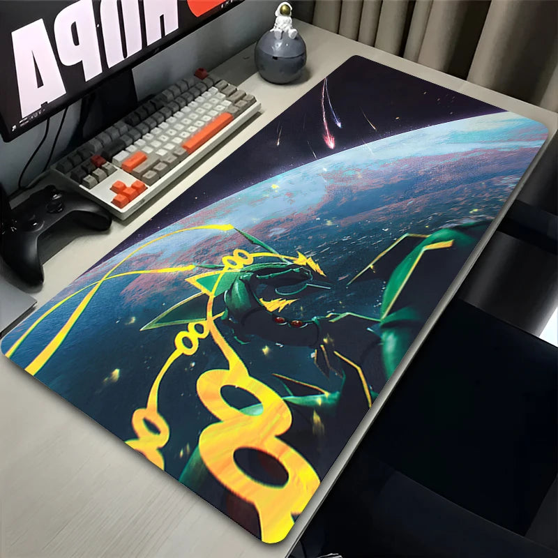 Navak Carpet Green Dragon Clouds Mouse Pad XXL PC Japan Anime R-rayquaza Mousepad Laptop P-pokemons Gamer Cabinet Keyboard Rug Cool Desk Mat