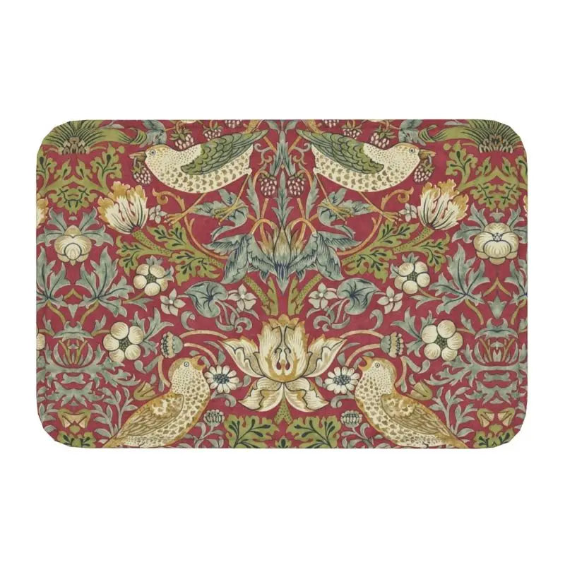Navak Carpet Custom William Morris Compton Floral Art Nouveau Pattern Doormat Bath Door Floor Mat Textile Pattern Toilet Rug Carpet Footpad