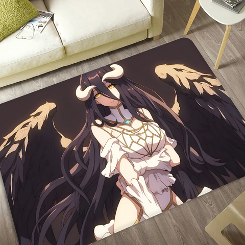 Navak Carpet Gamer Albedo Anime Sexy Girls Floor Mat Nordic Style Home Doormat Bathroom-Toilet Mats Bedroom Hotel Decor Mat