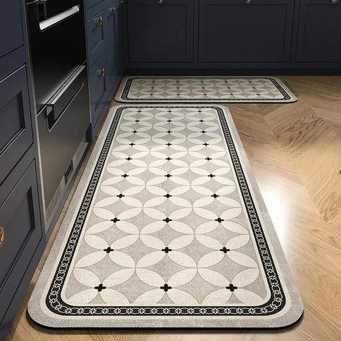 Navak Carpet Kitchen Mat Absorbent Printed Kitchen Rugs Non-slip Area Mat Hallway Long Carpets for Living Room Bedroom Entrance Doormat Bath