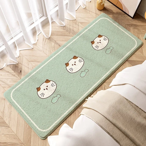 Navak Carpet Exclusive Picks Minimalist Style Faux Cashmere Carpet Bedroom Bedside Rugs Office Long Non-Slip Floor Mats Home Decoration