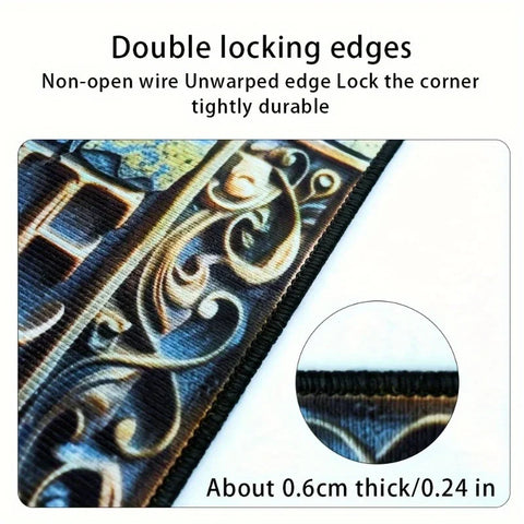 Navak Carpet 1pc, Entry Door Dirt Resistant, Easy To Maintain, Non-Slip 3D Printed Crystal Velvet Foot Mat, Machine Washable Polyester Carpe