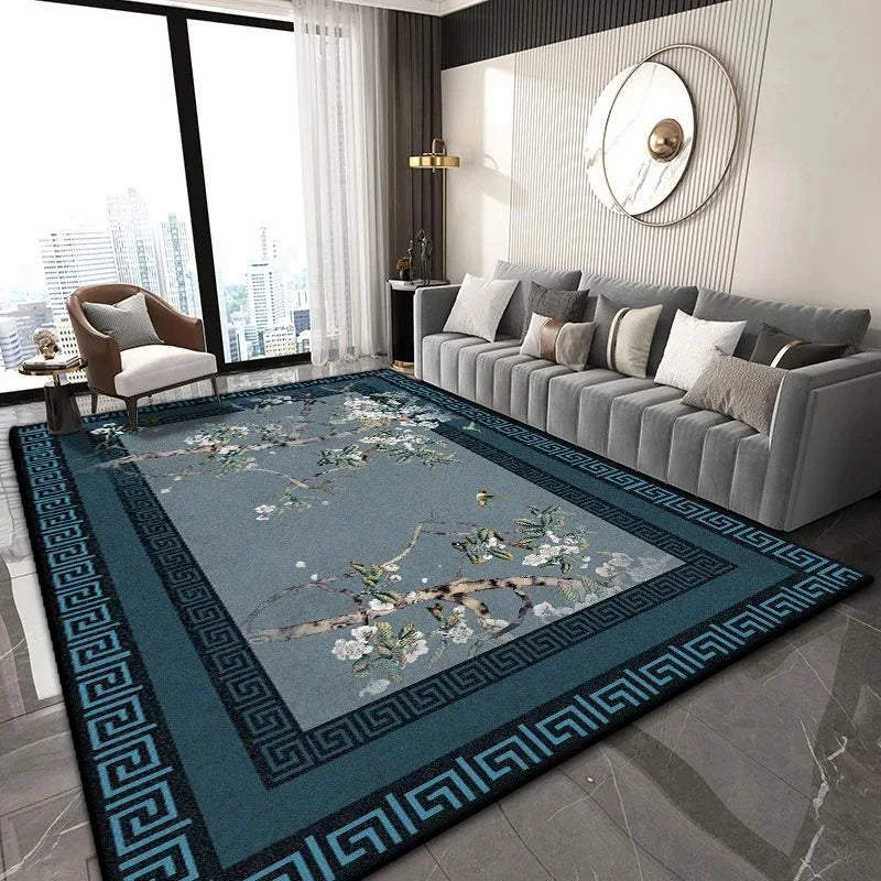 Navak Carpet Chinese Classical Rug for Easy-Clean Living Room Coffee Table and Bedroom Cloakroom Non-Slip Decor