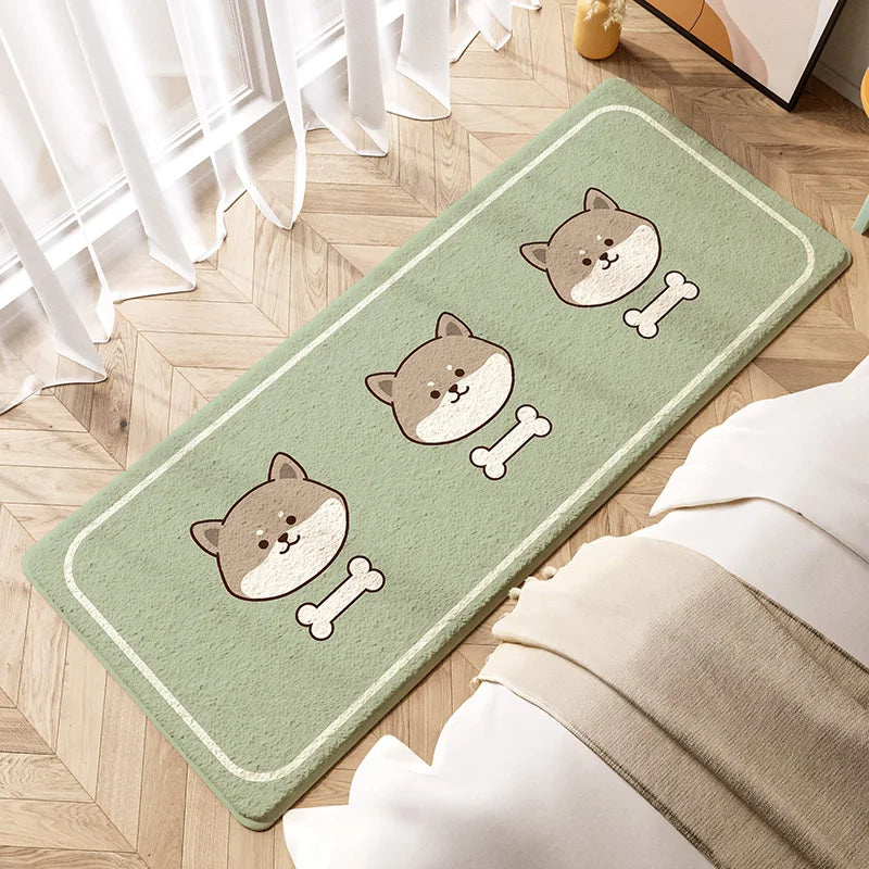 Navak Carpet Exclusive Picks Minimalist Style Faux Cashmere Carpet Bedroom Bedside Rugs Office Long Non-Slip Floor Mats Home Decoration