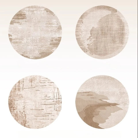 Navak Carpet Nordic Style Bedroom Decor Round Carpet Minimalist Carpets for Living Room Thick Plush Study Floor Mat Fluffy Soft Cloakroom Rug