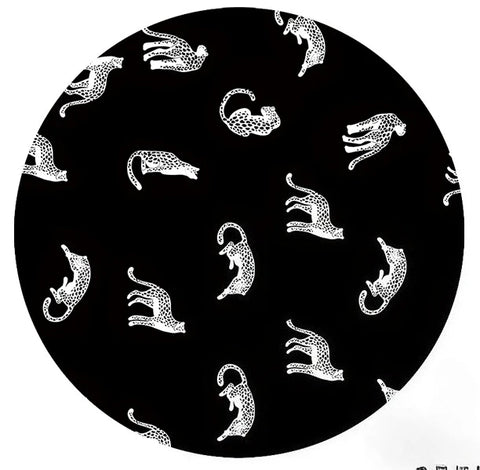 Navak Carpet Light Luxury Bedroom Decor Round Carpet Thickend Plush Bedside Floor Mat Fluffy Soft Rug Leopard Pattern Carpets for Living Room