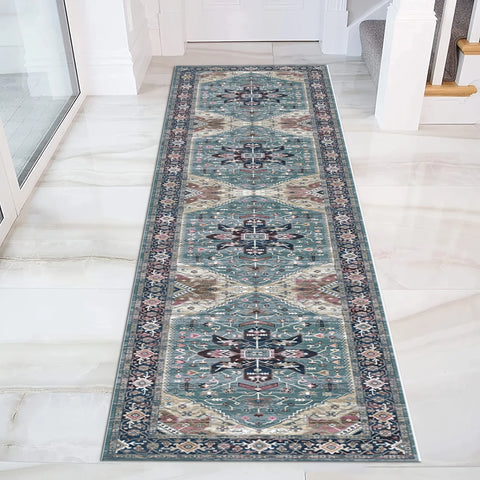 Navak Carpet Exclusive Picks Crystal Velvet Soft And Non-Slip Vintage Boho Persian Carpet Laundry Room Hallway Kitchen Living Room Bedroom Mat