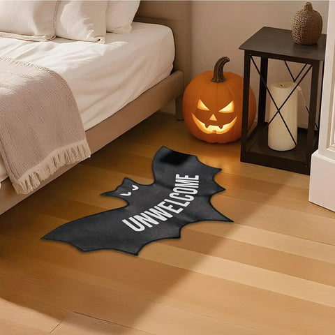 Navak Carpet Halloween Floor Mat Bat Unwelcome Mat Room Decor Gothic Doormat Home Decor For Entrance Indoor Apartment Bedroom Kitchen