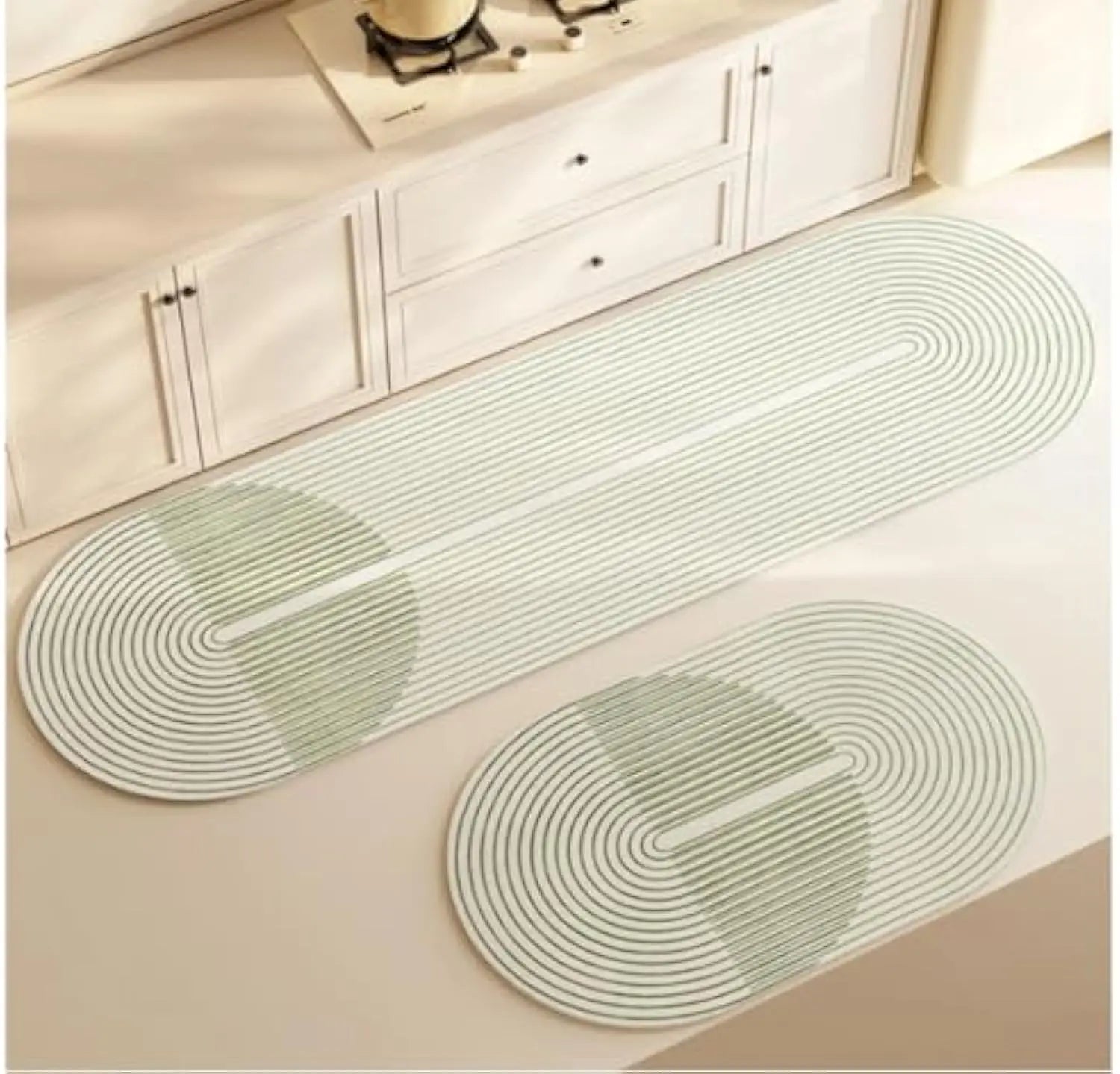 Navak Carpet Exclusive Picks 2pcs Kitchen Rug Washable Non Slip Soft Stain Resistant Mat for Floor Kitchen Laundry Room Hallway Runner Rugs Home Decor