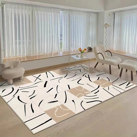 Navak Carpet Living Room Carpet Brown Patterned Rug Big Size Home Decoration Floor Mat Soft Plush Room Decor Large Area Rugs Shaggy Bedroom