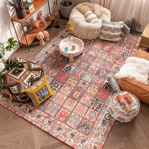 Navak Carpet Persian Style Living Room Large Area Carpets Retro Bedroom Bedside Decoration Carpet Soft Cloakroom Rug Comfortable Balcony Rugs