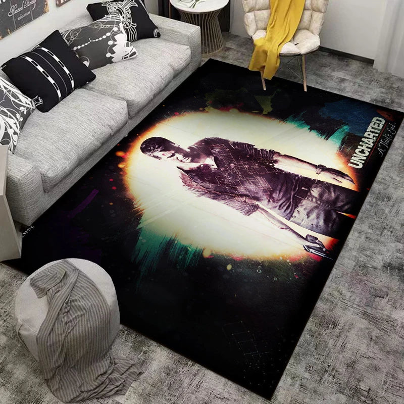 Navak Carpet Game-Uncharted Area Rug,Carpet for Home Living Room Bedroom Sofa Doormat Kitchen Decor,Non-slip Floor Mat Home Accessories