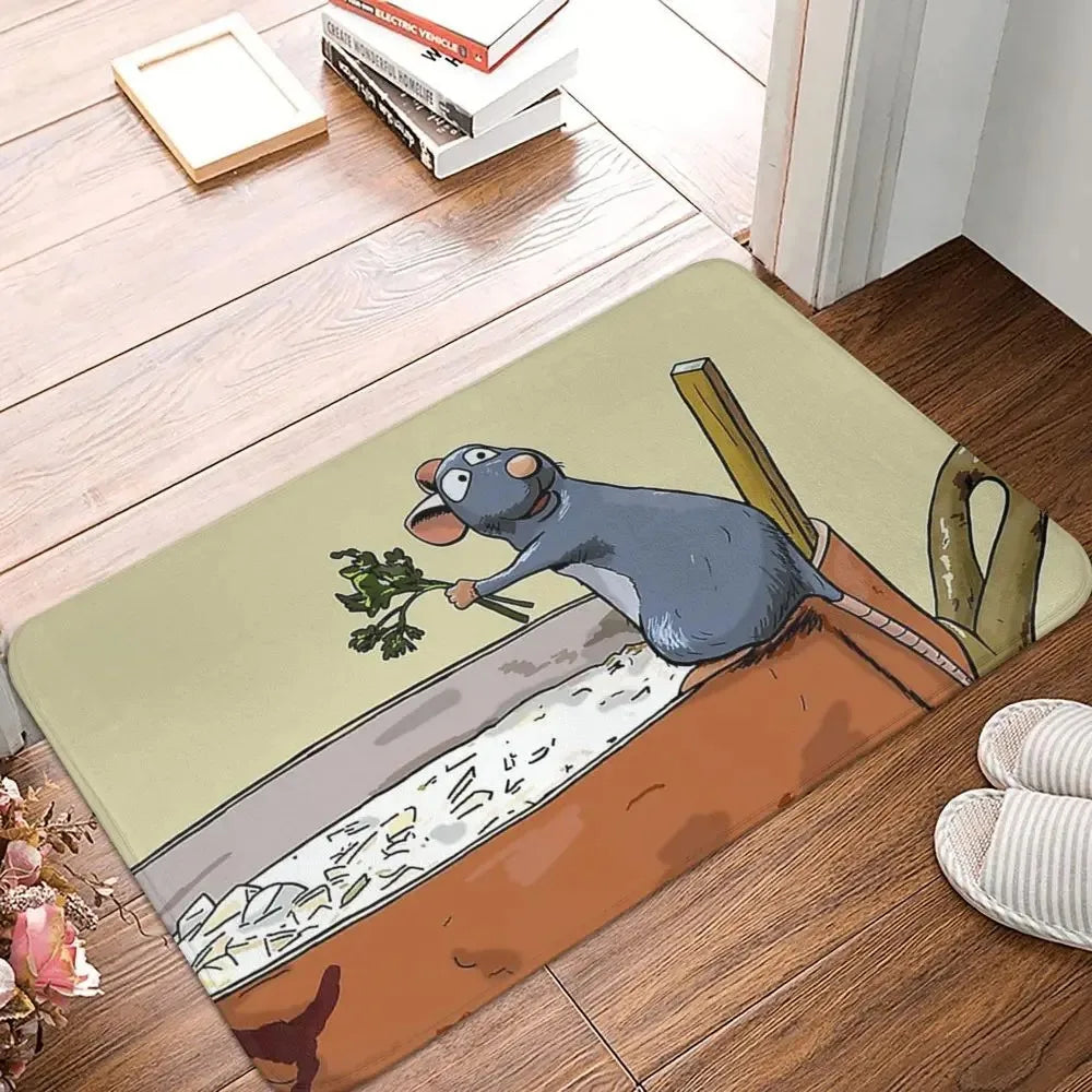 Navak Carpet MINOSO Remy The Little Chef From Ratatouille Doormat Rug Carpet Mat Footpad Polyester  Room Corridor Kitchen Bedroom