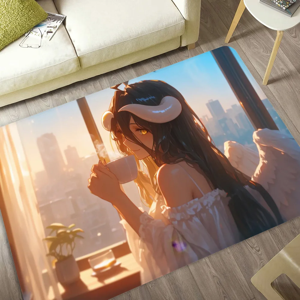 Navak Carpet Gamer Albedo Anime Sexy Girls Floor Mat Nordic Style Home Doormat Bathroom-Toilet Mats Bedroom Hotel Decor Mat