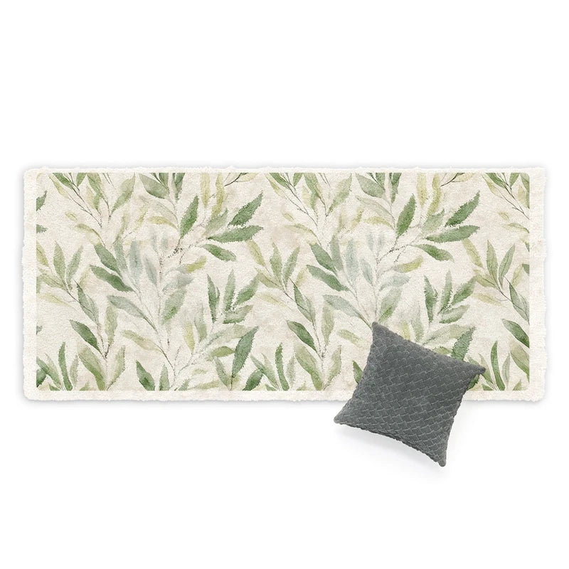 Navak Carpet Exclusive Picks Tropical Leaf Light Luxury Long Bedroom Bedside Rug Soft Living Room Sofa Window Floor Mat Home Decoration Summer