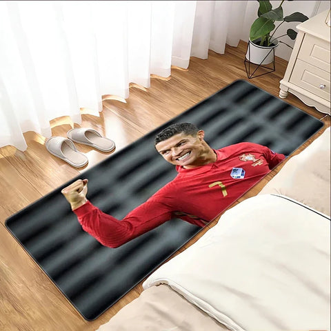 Navak Carpet Footballstar Floor Mat R-Ronaldo C-Cristiano Foot Mat Bath Mat Washable Non-slip Kitchen Rug Bedroom Carpet Room Mats Balcony