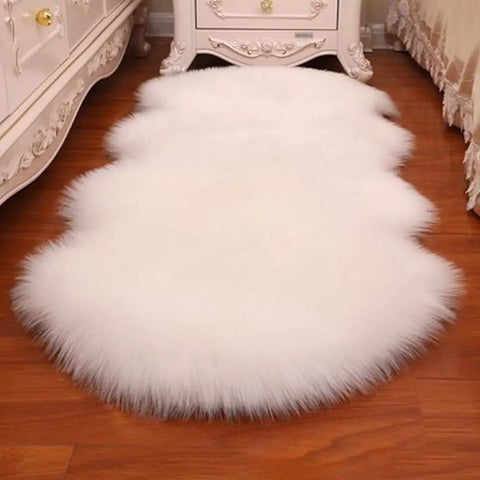 Navak Carpet Washable Imitation Wool Floor Protection Fluffy Shaggy Non Slip Sheepskin Rug Soft Rugs Bedroom Mats Faux Fur