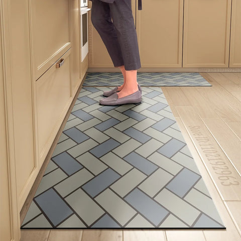 Navak Carpet Kitchen Mat Absorbent Printed Kitchen Rugs Non-slip Area Mat Hallway Long Carpets for Living Room Bedroom Entrance Doormat Bath