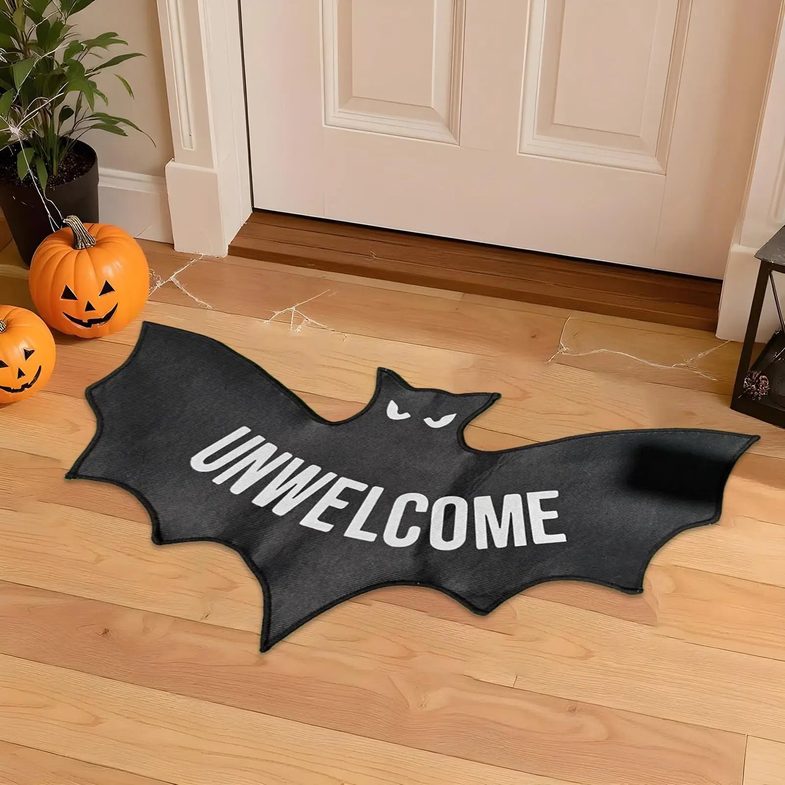 Navak Carpet Halloween Floor Mat Bat Unwelcome Mat Room Decor Gothic Doormat Home Decor For Entrance Indoor Apartment Bedroom Kitchen