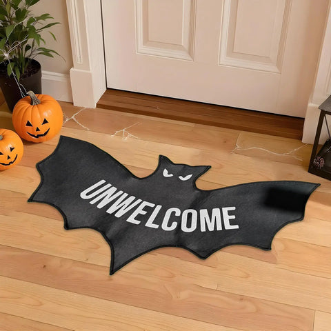 Navak Carpet Halloween Floor Mat Bat Unwelcome Mat Room Decor Gothic Doormat Home Decor For Entrance Indoor Apartment Bedroom Kitchen