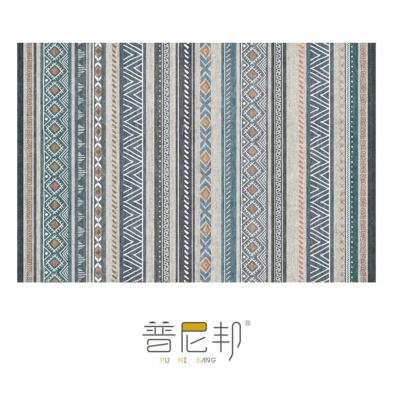 Navak Carpet American Moroccan Bedroom Decor Bedside Carpet Washable Carpets for Living Room Nordic Ethnic Lounge Rug Soft Non-slip Floor Mat