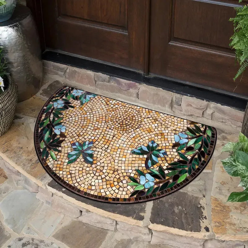 Navak Carpet Exclusive Picks Entrance Door Mat, Retro Stone-patterned Floor Mat, Dust-proof and Anti-slip Entrance Carpet, Welcome Floor Mat