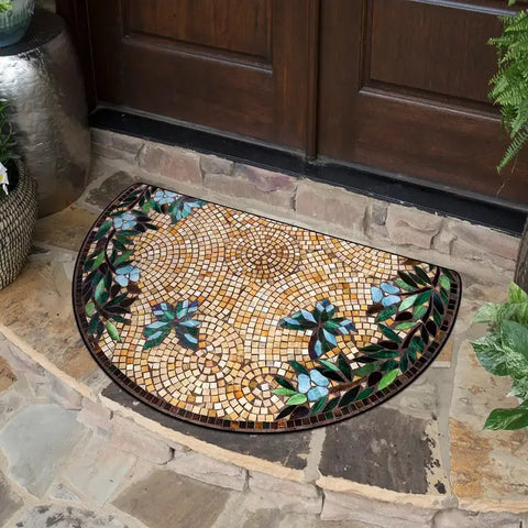 Navak Carpet Exclusive Picks Entrance Door Mat, Retro Stone-patterned Floor Mat, Dust-proof and Anti-slip Entrance Carpet, Welcome Floor Mat