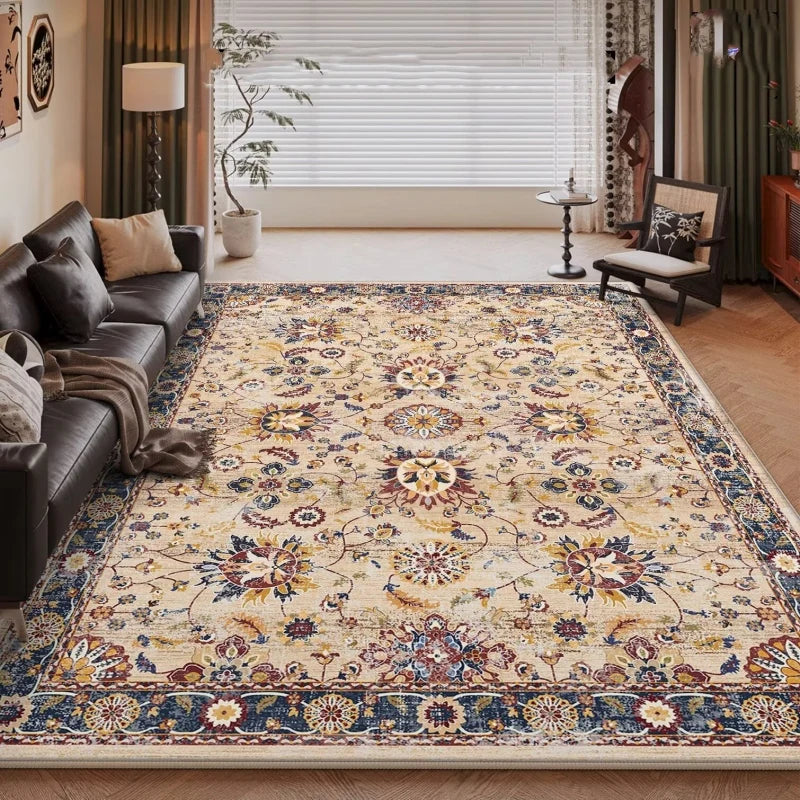 Navak Carpet American Retro Style Rugs for Bedroom Large Area Living Room Decoration Plush Carpet Anti-slip Lounge Floor Mat Fluffy Soft Rug
