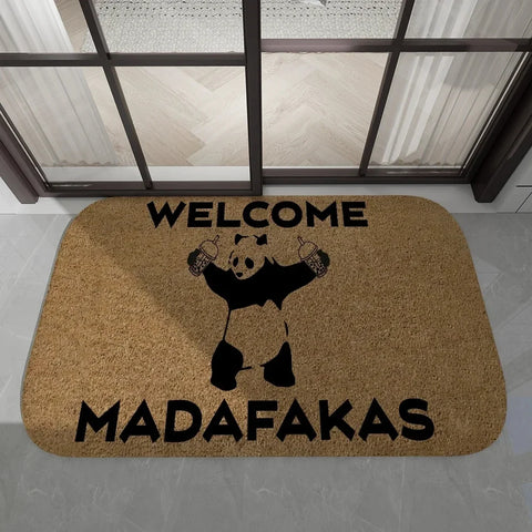 Navak Carpet Daily Picks Disney Dark Cat Welcome Madafakas Floor Mat Entrance Door Mat Rectangle Home Soft Badmat Front Door Indoor Outdoor Mat