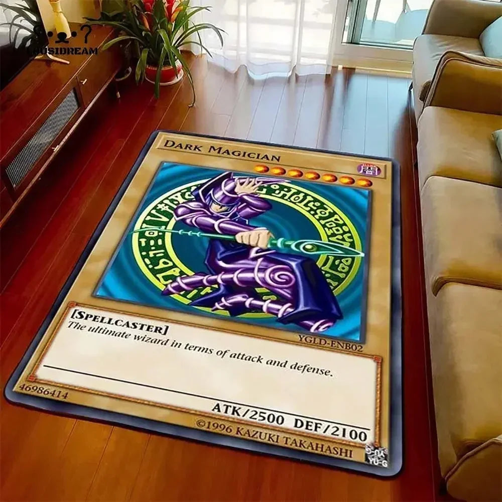 Navak Carpet Yu-Gi-Oh Blue Eyes White Dragon Anime Carpet Cartoon Floor Mat for Living Room and Bedroom Decorative Area Rug Perfect Gift