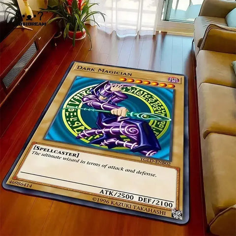 Navak Carpet Yu-Gi-Oh Blue Eyes White Dragon Anime Carpet Cartoon Floor Mat for Living Room and Bedroom Decorative Area Rug Perfect Gift