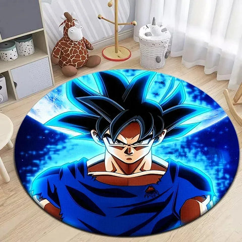 Navak Carpet Daily Picks Dragon-Ball Anime Round Carpet Non-Slip Floor Mat for Living Room Bedroom Circle Rugs Machine Washable Round Carpet Decor