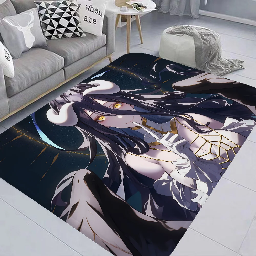 Navak Carpet Gamer Albedo Anime Sexy Girls Floor Mat Nordic Style Home Doormat Bathroom-Toilet Mats Bedroom Hotel Decor Mat