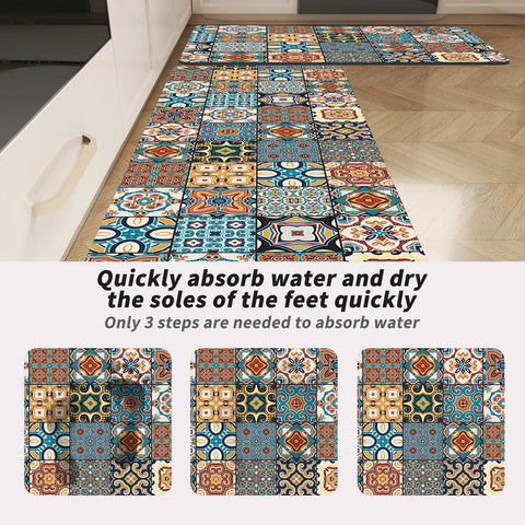 Navak Carpet Super Absorbent Kitchen Mat Waterproof Long Area Kitchen Rug For Living Room Bedroom Foot Mat Hallway Carpet Doormat Washable