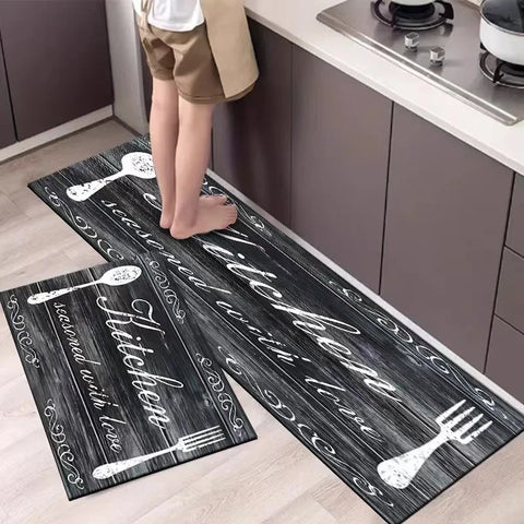 Navak Carpet Exclusive Picks Kitchen tableware theme floor mat crystal velvet carpet non-slip and dirt resistant comfort mat washable carpet