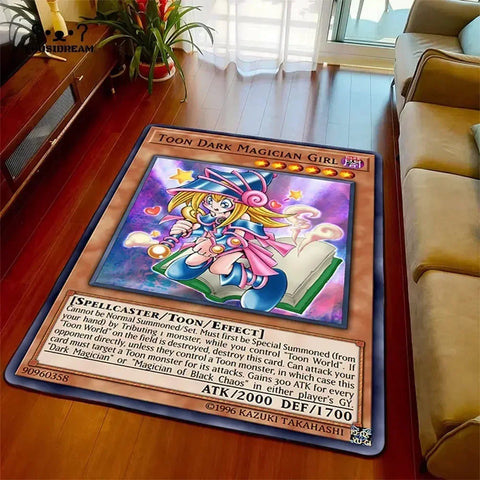Navak Carpet Yu-Gi-Oh Blue Eyes White Dragon Anime Carpet Cartoon Floor Mat for Living Room and Bedroom Decorative Area Rug Perfect Gift