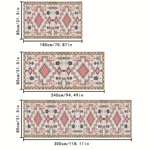 Navak Carpet Exclusive Picks Bohemian Corridor Carpet Geometric Pattern Crystal Velvet Floor Mat Entrance Kitchen Staircase Long Rug Home Decoration